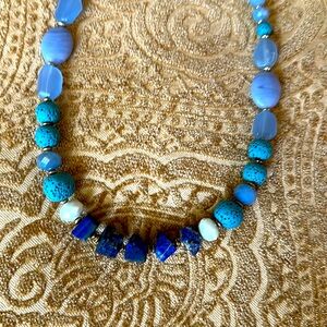 Blue stone necklace